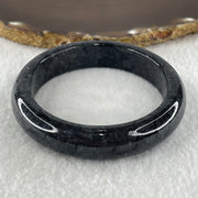 Type A Natural Opaque Wuji Grey Black Jadeite Bangle 59.670g Inner Diameter 55.7mm 13.4 by 8.3mm (Cannot See Lines) - Huangs Jadeite and Jewelry Pte Ltd