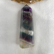 Natural Green and Purple Fluorite Quartz Tower Display 173.67g 99.8 by 34.9 by 35.6mm - Huangs Jadeite and Jewelry Pte Ltd