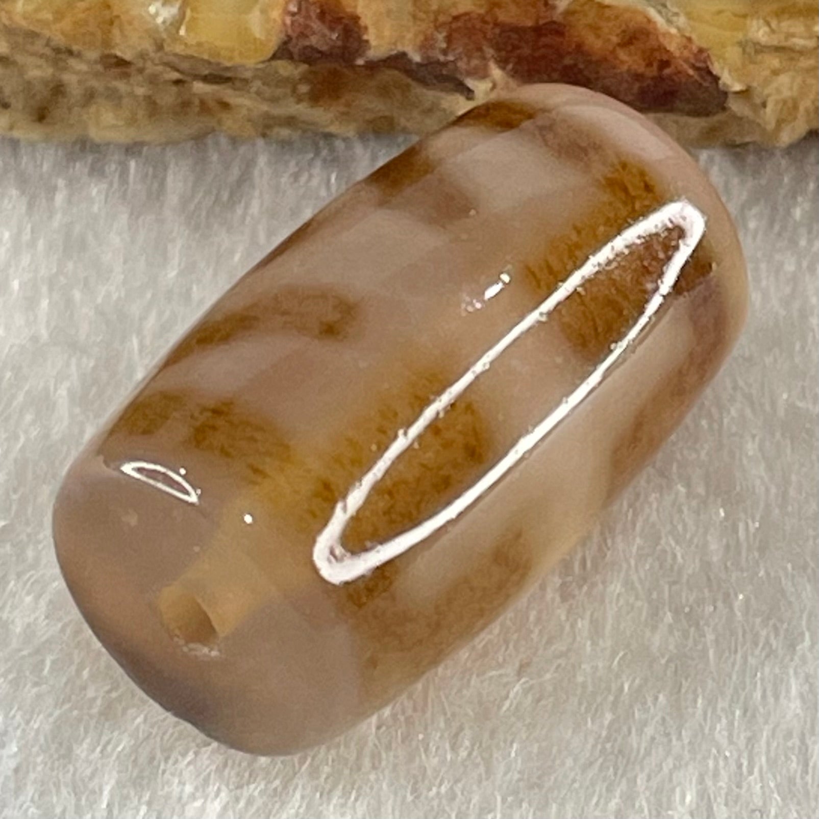 Natural Powerful Tibetan Old Oily Agate Patina Guiren Tairen Human Dzi Bead Totem Amulet Heavenly Master (Tian Zhu) 贵人天诛 4.82g 20.0 by 11.8mm - Huangs Jadeite and Jewelry Pte Ltd