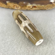 Natural Powerful Tibetan Old Oily Agate Patina Guiren Tairen Human Dzi Bead Totem Amulet Heavenly Master (Tian Zhu) 贵人天诛 8.66g 38.7 by 11.9mm - Huangs Jadeite and Jewelry Pte Ltd