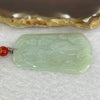 Type A Semi Icy Sky Blue Jadeite Shan Shui Scenic Pendant 16.18g 48.2 by 30.7 by 4.5mm - Huangs Jadeite and Jewelry Pte Ltd