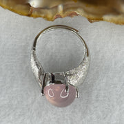 Good Grade Natural Rose Quartz Ring in S925 Sliver 5.36g 13.2 by 10.0 by 7.5mm (Adjustable Size) - Huangs Jadeite and Jewelry Pte Ltd