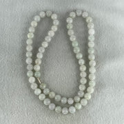 Type A Full Faint Lavender Jadeite Beads Necklace 65.30g 54cm 8.2mm 70 Beads - Huangs Jadeite and Jewelry Pte Ltd