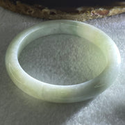 Type A Light Blueish Green Jadeite Bangle 36.10g Internal Diameter 52.8mm 9.5 by 8.0mm (External Lines) - Huangs Jadeite and Jewelry Pte Ltd
