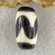Natural Powerful Tibetan Old Oily Agate Tiger Tooth Daluo Dzi Bead Heavenly Master (Tian Zhu) 3.09g 19.4 by 10.2mm - Huangs Jadeite and Jewelry Pte Ltd