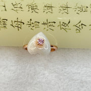Natural Morganite Heart Shaped In S925 Sliver Ring In Rose Gold Color (Adjustable Size) 3.27g 3.4 by 2.0mm - Huangs Jadeite and Jewelry Pte Ltd