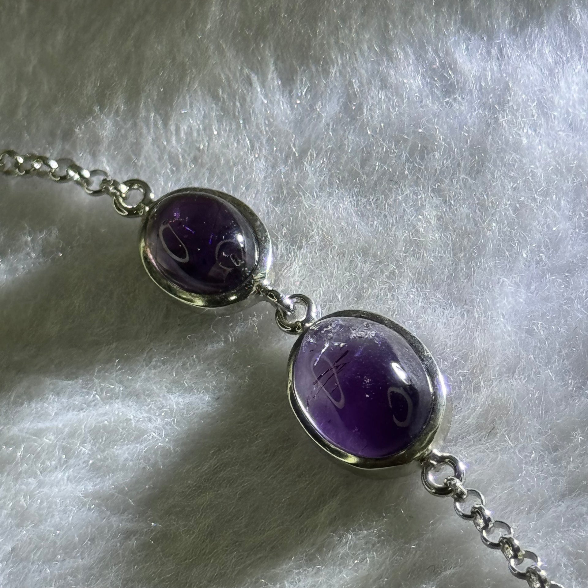 Above Average Natural Super 7 in S925 Sliver Bracelet 3.49g 11.0 by 8.2 by 5.2mm - Huangs Jadeite and Jewelry Pte Ltd