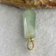 Type A Faint Green with Green Patches Jadeite Wu Shi Pai Pendant 2.46g 19.9 by 8.9 by 5.5mm - Huangs Jadeite and Jewelry Pte Ltd