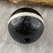 Natural Powerful Tibetan Old Oily Agate 1 Lines Dzi Bead Heavenly Master (Tian Zhu) 1.44g 9.9 by 10.3mm - Huangs Jadeite and Jewelry Pte Ltd