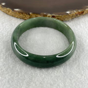Type A Natural Oily Green Jadeite Oval Bangle 38.02g Inner Diameter 57.8mm 13.0 by 6.1mm (Very Slight Internal Lines) - Huangs Jadeite and Jewelry Pte Ltd
