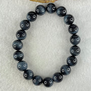 Natural Blue Tiger Eye Quartz Beads Bracelet 29.96g 16.5cm 10.6mm 19 Beads - Huangs Jadeite and Jewelry Pte Ltd