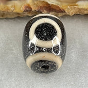 Natural Powerful Tibetan Old Oily Agate 1 Eye With Swastika Dzi Bead (Hotu Dzi) 4.4g 17.6 by 13.1mm - Huangs Jadeite and Jewelry Pte Ltd