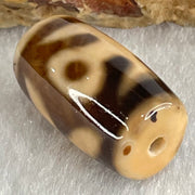 Natural Powerful Tibetan Old Oily Agate Patina Guiren Tairen Human Dzi Bead Totem Amulet Heavenly Master (Tian Zhu) 贵人天诛 4.92g 20.1 by 11.9mm - Huangs Jadeite and Jewelry Pte Ltd