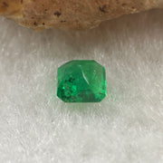 Natural Colombia Vivid Green Emerald (Beryl) Cut-Cornered Rectangular Step cut 0.41ct 4.4 by 4.1 by 3.2mm - Huangs Jadeite and Jewelry Pte Ltd