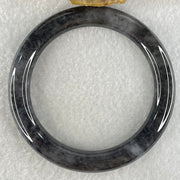 Type A Semi Translucent Wuji Black Grey Jadeite Bangle 50.42g Internal Diameter 55.8mm 9.6 by 10.6mm (No Visible Line) - Huangs Jadeite and Jewelry Pte Ltd
