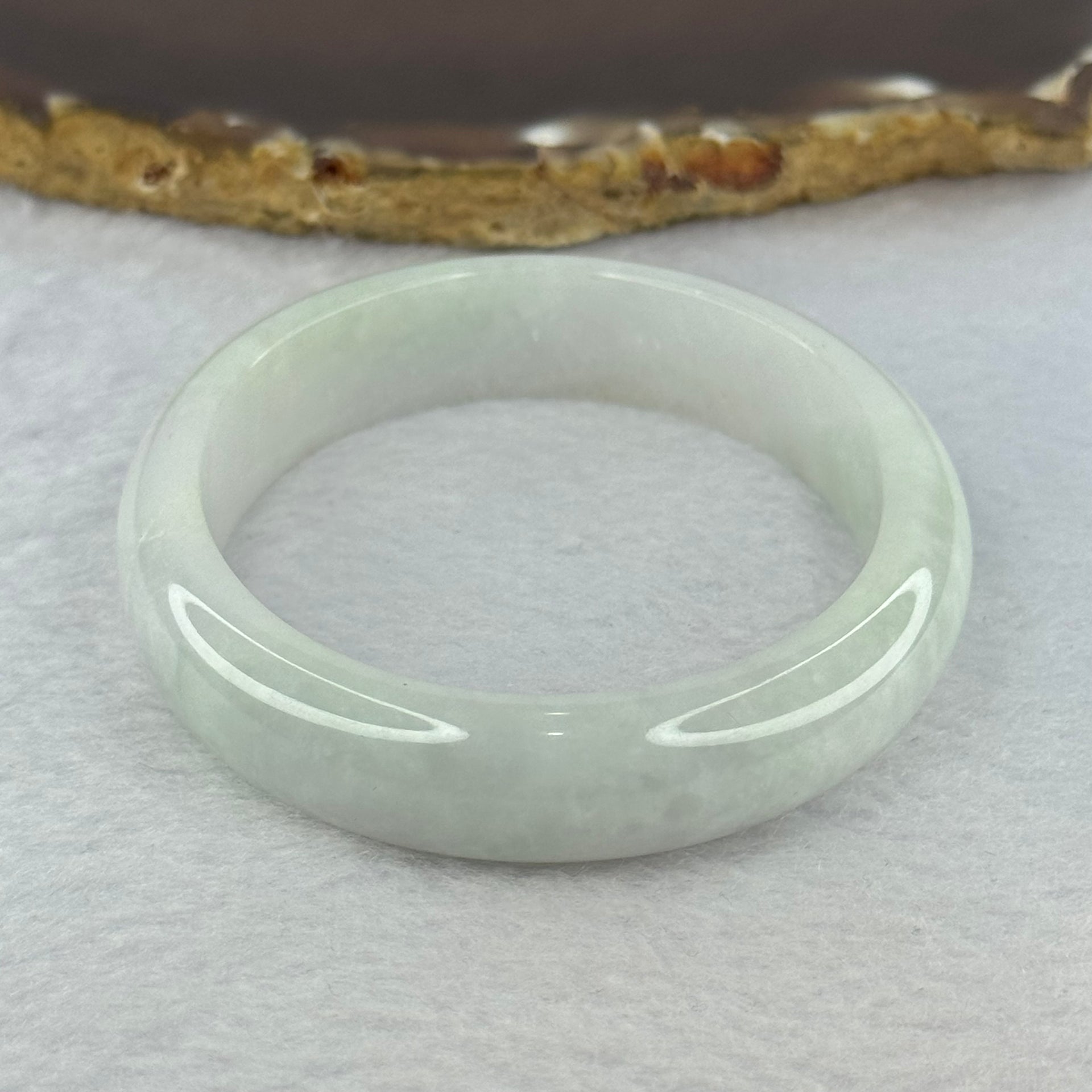 Type A Faint Green Lavender Jadeite Bangle 41.88g Internal Diameter 55.0mm 12.6 by 7.0mm (External Line) - Huangs Jadeite and Jewelry Pte Ltd