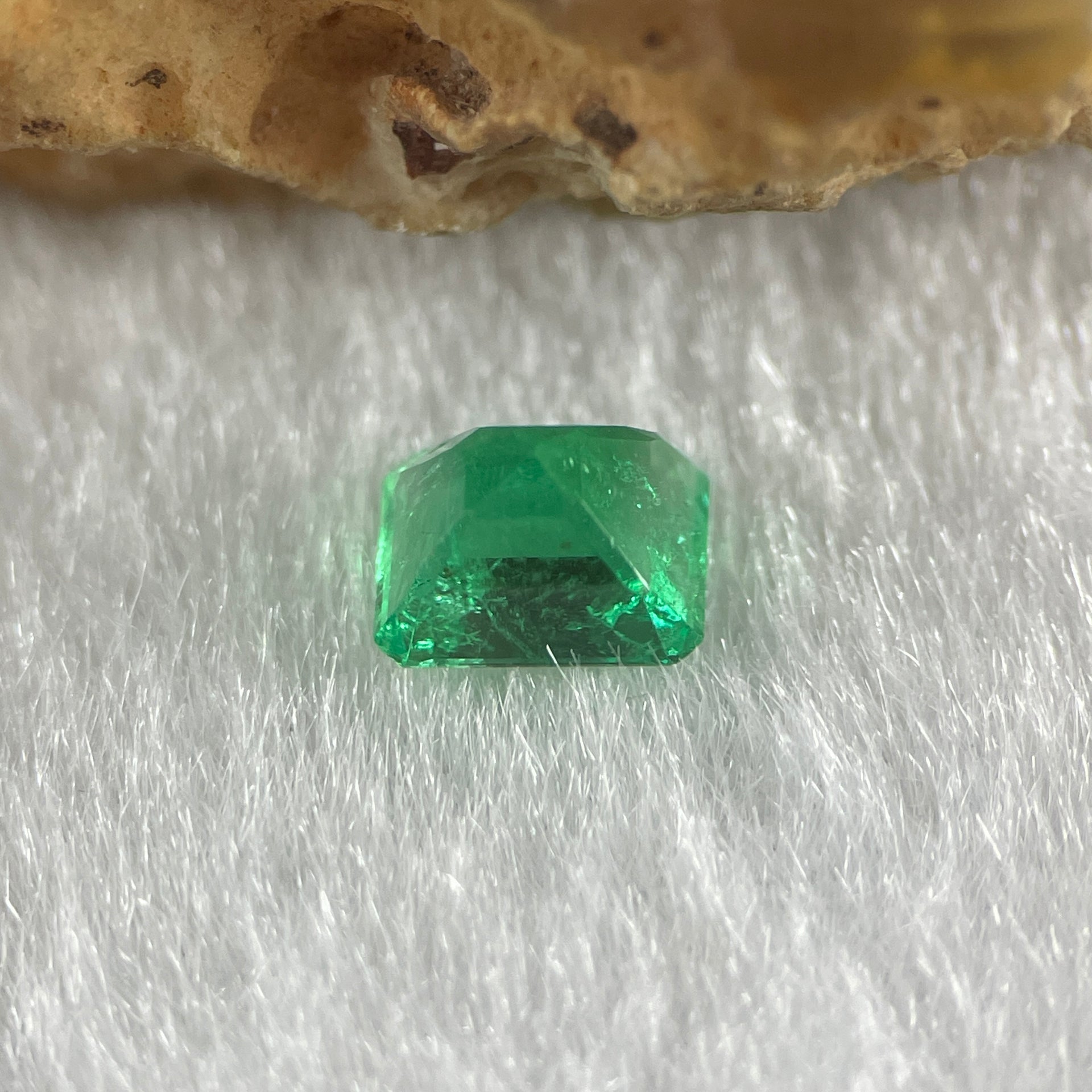 Natural Colombia Green Emerald (Beryl) Cut-Cornered Rectangular step cut 0.70cts 5.7 by 4.5 by 4.1mm - Huangs Jadeite and Jewelry Pte Ltd