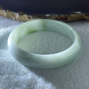 Natural Type A Faint Green Faint Lavender Jadeite Bangle 36.18g Inner Diameter 51.5mm 12.4 by 6.3mm (Very Very Slight Internal Lines) - Huangs Jadeite and Jewelry Pte Ltd
