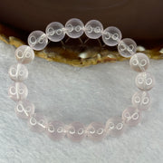 Natural Rose Quartz Beads Bracelet 天然玫瑰石英珠手链 32.16g 17.5cm 10.9mm 19 Beads - Huangs Jadeite and Jewelry Pte Ltd