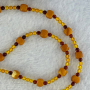 Natural Mixed Color (Golden, Red, Butterscotch) Amber Beads Necklaces 6.48g 46cm 6.4 by 6.3mm 20 Beads - Huangs Jadeite and Jewelry Pte Ltd