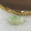 Type A Light Green With Apple Green Patches Jadeite Pixiu Pendent A货浅绿加苹果绿飘花翡翠貔貅牌 10.03g 25.2 by 15.5 by 11.8 mm - Huangs Jadeite and Jewelry Pte Ltd