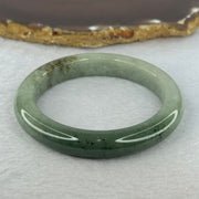 Type A Green with Light Green and Brown Jadeite Bangle 48.75g Internal Diameter 54.1mm 10.7 by 8.9mm (Very Slight Fine Line) - Huangs Jadeite and Jewelry Pte Ltd