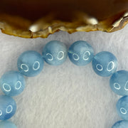 Natural Aquamarine Beads Bracelet 61.09g 18.5cm 14.8mm 15 Beads - Huangs Jadeite and Jewelry Pte Ltd