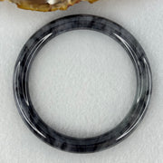 Type A Wuji Black Grey Jadeite Bangle Internal Diameter 55.2mm 34.32g 8.1 by 8.2mm (Very Slight Internal Line) - Huangs Jadeite and Jewelry Pte Ltd