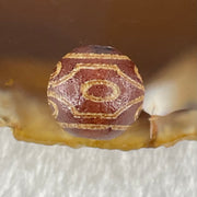 Natural Powerful Tibetan Old Oily Agate 6 Eyes Dzi Bead Heavenly Master (Tian Zhu) 六眼天诛 1.44g 10.0 by 10.4mm - Huangs Jadeite and Jewelry Pte Ltd