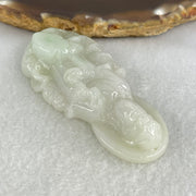 Type A Faint Green Lavender Jadeite Guan Yin Pendant 37.10g 61.8 by 28.3 by 14.3mm - Huangs Jadeite and Jewelry Pte Ltd