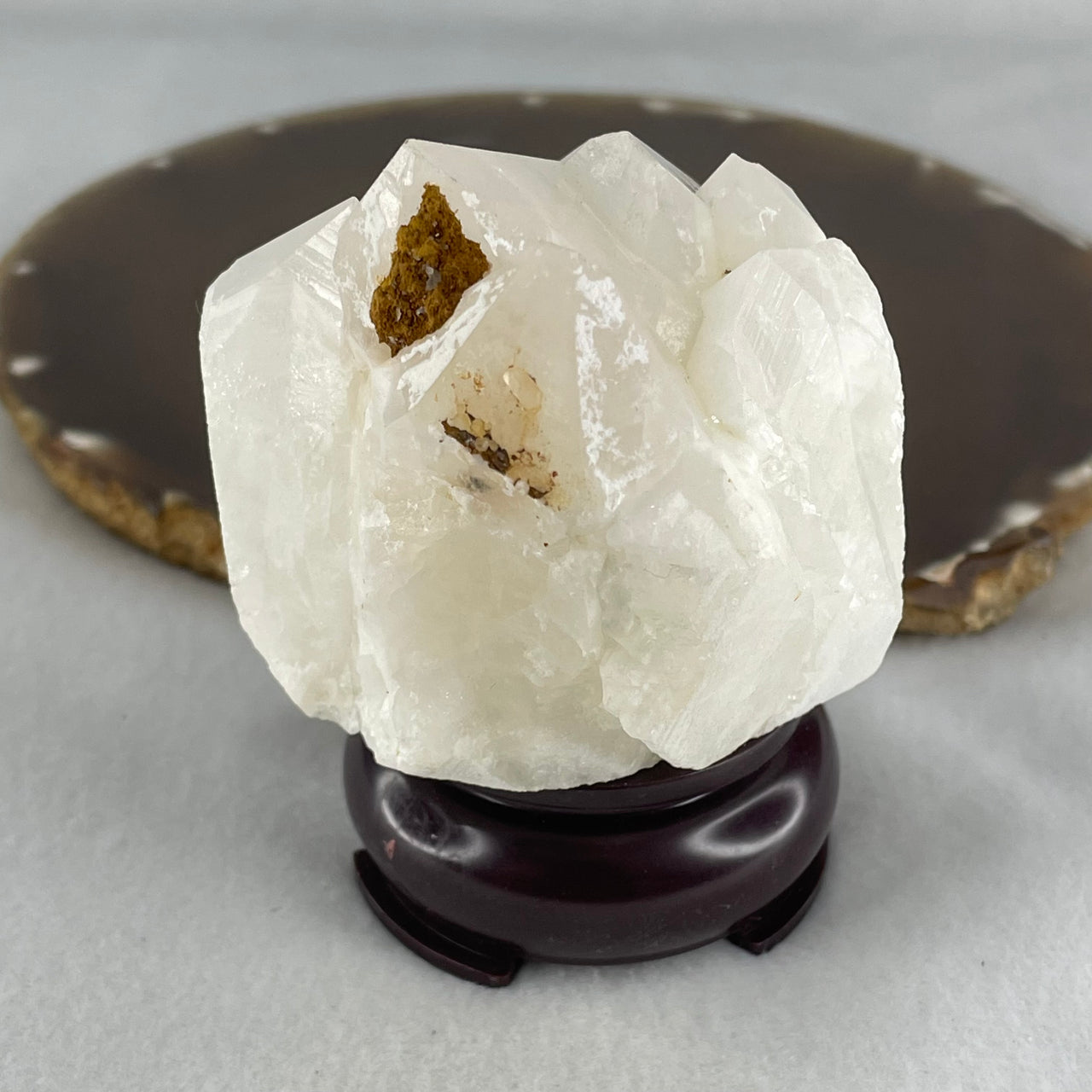 Natural Milky White Quartz Display 240.28g 60.8 by 54.4 by 78.2mm - Huangs Jadeite and Jewelry Pte Ltd