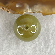 Natural Type A Yellowish Green Jadeite Bead Charm 4.49g 13.8mm - Huangs Jadeite and Jewelry Pte Ltd