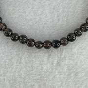 Very Good Grade Natural Purplish Black Tourmaline Crystal Bracelet 4.45g 13.5cm 4.4mm 41Beads - Huangs Jadeite and Jewelry Pte Ltd