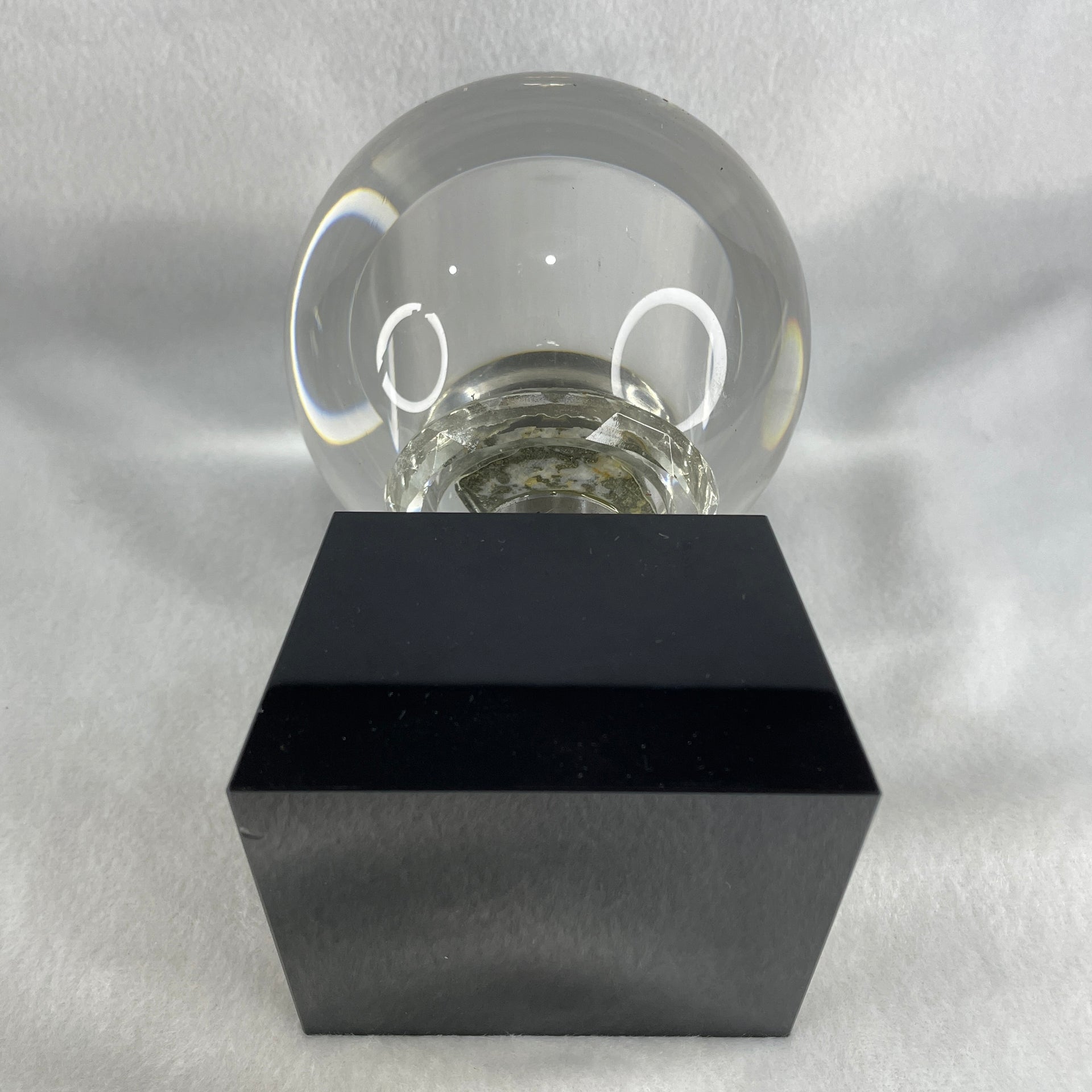 Natural Pyrite Golden Stone Spinning Ball in Crystal Display 1785.8g 96.5 by 170.0mm - Huangs Jadeite and Jewelry Pte Ltd