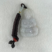 Type A Lavender Jadeite Guan Yin Pendant 16.26g 52.2 by 33.1 by 6.0mm - Huangs Jadeite and Jewelry Pte Ltd
