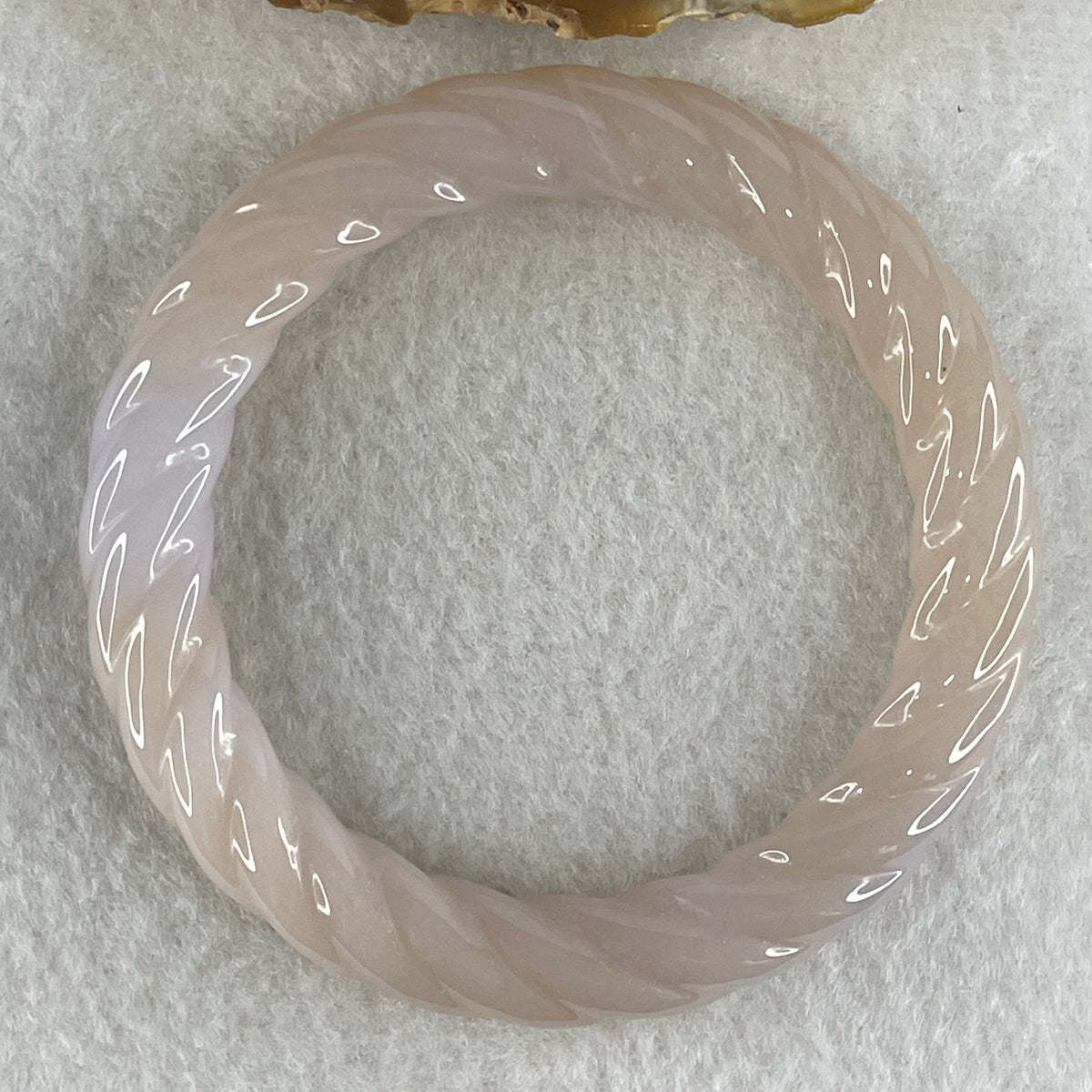 Natural Purple Flower Agate Bangle Set 77.78g Inner Diameter 55.7mm 9.6 by 10.5mm (Perfect) - Huangs Jadeite and Jewelry Pte Ltd