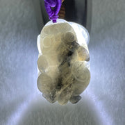 Type A Highly Translucent Wuji Grey Black Jadeite Beads Male Pixiu Charm 15.60g 15.60g 32.2 by 20.8 by 12.3mm - Huangs Jadeite and Jewelry Pte Ltd