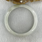 Natural Type A Faint Green Faint Lavender Jadeite Bangle 37.88g Inner Diameter 53.3mm 10.4 by 7.6mm (Very Very Slight Internal Lines) - Huangs Jadeite and Jewelry Pte Ltd