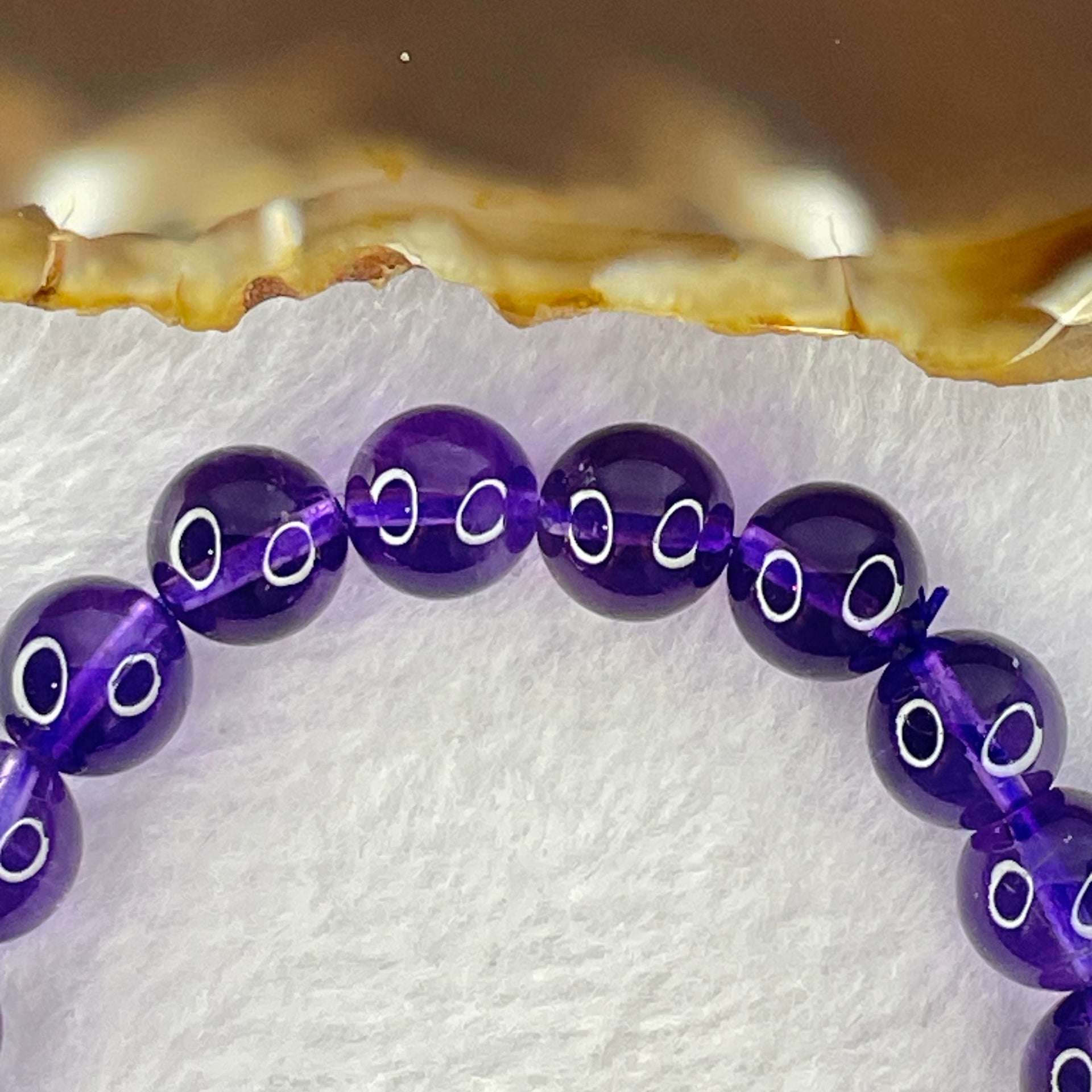 Very Good Grade Natural Amethyst Bracelet 23.10g 16.5cm 9.3mm 22 Beads - Huangs Jadeite and Jewelry Pte Ltd