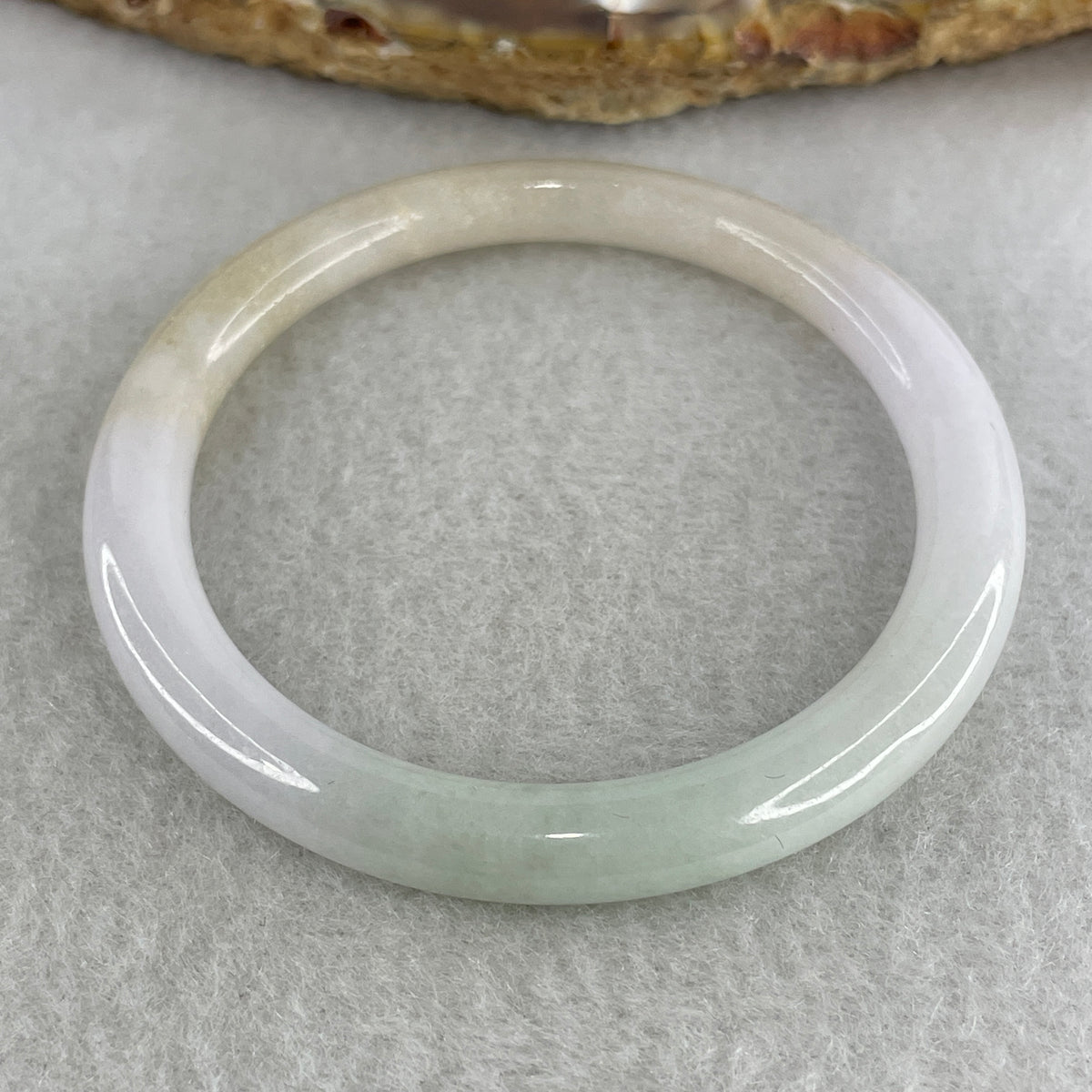 Natural Type A Lavender, Green & Yellow Jadeite Baby Bangle | (14.21g 5.9x6.3mm | Very Very Slight Internal Line | Blessed Protection, Vitality & Royal Fortune) - Huangs Jadeite and Jewelry Pte Ltd
