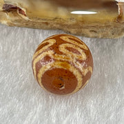 Natural Powerful Tibetan Old Oily Agate 7 Eyes Dzi Bead Heavenly Master (Tian Zhu) 七眼天诛 1.44g 10.0 by 10.3mm - Huangs Jadeite and Jewelry Pte Ltd