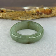 Type A Medium Green with Brown Patches Jadeite Ring 4.24g 6.2 by 3.8mm US7.25 HK16 - Huangs Jadeite and Jewelry Pte Ltd