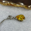 Natural Citrine Pendant in/With 925 Sliver Necklace 5.52g 13.7 by 10.1 by 5.5 mm - Huangs Jadeite and Jewelry Pte Ltd