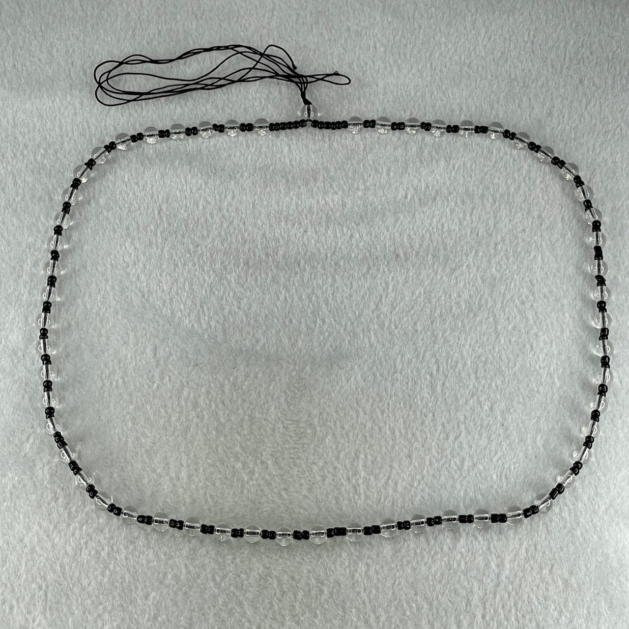 Clear Liuli Beads Necklace 20.48g 58cm 6.2mm 57Beads - Huangs Jadeite and Jewelry Pte Ltd