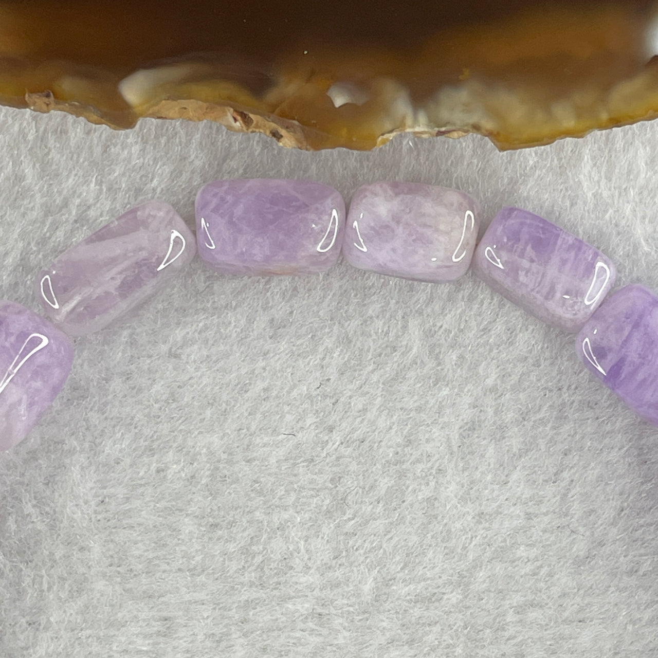 Natural Dreamy Amethyst Pebble Bracelet 21.58g 17- 22cm 8.3mm 16Beads