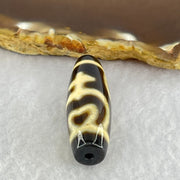 Natural Powerful Tibetan Old Oily Agate Double Nectar Vessel Dzi Bead Heavenly Master (Tian Zhu) 花蜜容器眼天珠 9.38g 38.7 by 12.8mm - Huangs Jadeite and Jewelry Pte Ltd