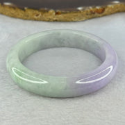 Type A Green with Lavender Jadeite Bangle Internal Diameter 54.7mm 59.02g 12.9 by 8.5mm (Very Slight Internal Line) - Huangs Jadeite and Jewelry Pte Ltd