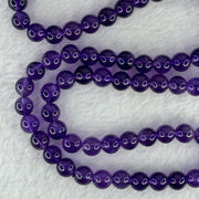 Good Grade Natural Amethyst Necklace 40.57g 52cm 7.5mm 78 Beads - Huangs Jadeite and Jewelry Pte Ltd