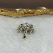 Moissanite in PT950 Plated Pendant 3.82g 7.6 by 3.0 mm - Huangs Jadeite and Jewelry Pte Ltd