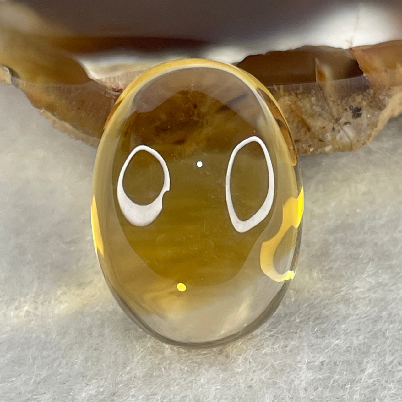 Certified Natural Yellow Citrine Loose Cabochon Stone | Colossal 20.50 Carat Investment Grade | Flawless 18.1x13.1x10.8mm Oval "Solar Fire" Ultra High-Dome Custom Jewelry Setting Gemstone